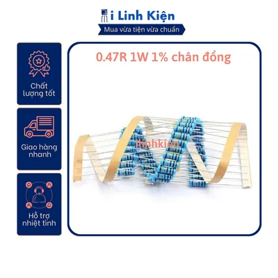 Điện trở vạch 1W 0.47R ( túi 10c )