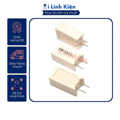 Điện trở sứ 5W 1R chân đứng bản to