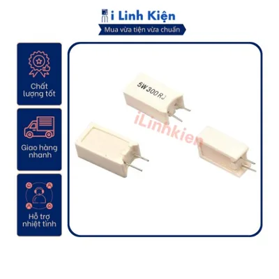 Điện trở sứ 5w 220r chân đứng bản to