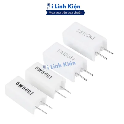 Điện trở sứ 5W 100R 5% thân đứng chính hãng